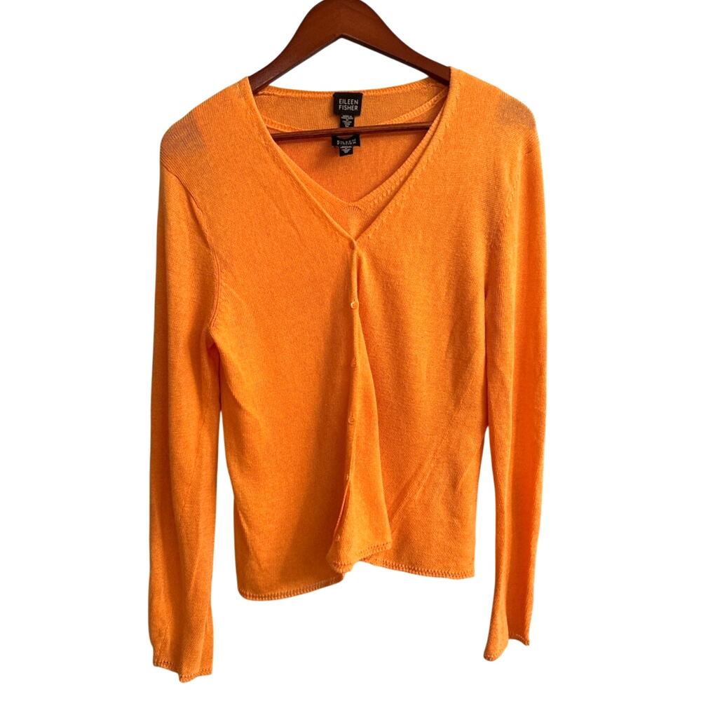 Eileen Fisher Orange Sweater Set Matching Knit Women's Medium